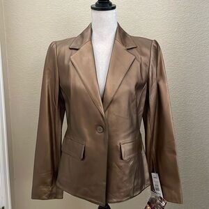 TRIBAL Copper soft leather jacket. NWT size 6.